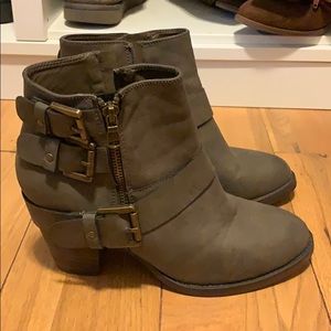Gray Booties with Buckles